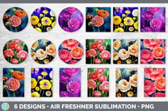 Ranunculus Flowers Air Freshener | Sublimation Designs Bundl Product Image 2