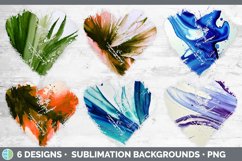 Watercolor Background Heart Distressed Clipart | Sublimation Product Image 2