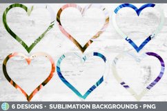 Watercolor Background Heart Frame Clipart | Sublimation Desi Product Image 2