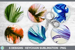 Watercolor Background Keychain Bundle | Keyring Sublimation Product Image 2