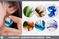 Watercolor Background earring, teardrop earring sublimation, Product Image 1