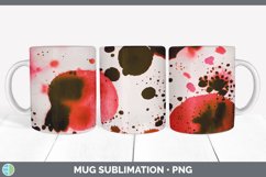 Watercolor Splatter Mug Sublimation | Coffee Cup Designs PNG Product Image 5