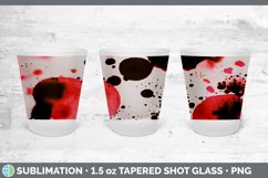 Watercolor Splatter Shot Glass Sublimation | Shot Glass 1.5o Product Image 5