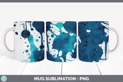 Watercolor Splatter Mug Sublimation | Coffee Cup Designs PNG Product Image 6