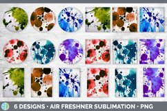 Watercolor Splatter Air Freshener | Sublimation Designs Bund Product Image 2