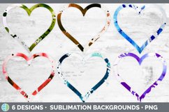 Watercolor Splatter Heart Frame Clipart | Sublimation Design Product Image 2