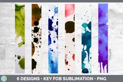 Watercolor Splatter Key Fob | Wristlet Sublimation Product Image 2