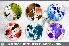 Watercolor Splatter Keychain Bundle | Keyring Sublimation De Product Image 2