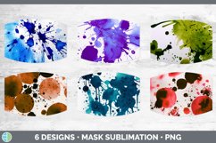 Watercolor Splatter Mask | Sublimation Bundle Face Mask Desi Product Image 2