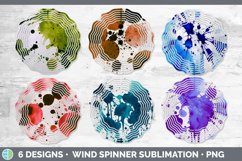 Watercolor Splatter Painted Wind Spinner | Sublimation Desig Product Image 2