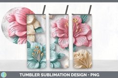 3D Azalea Flowers 3D Sublimation Tumbler Wrap Product Image 4