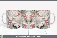 3D Azalea Flowers Mug Wrap | Sublimation 3D Mug Wrap Product Image 5