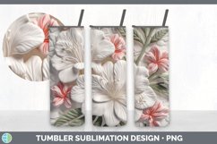 3D Azalea Flowers 3D Sublimation Tumbler Wrap Product Image 5