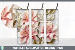 3D Azalea Flowers 3D Sublimation Tumbler Wrap Product Image 6