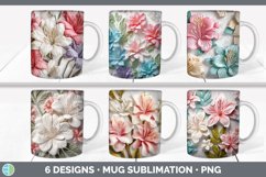 3D Flowers Mug Huge Sublimation Mega Bundle PNG Designs Product Image 2