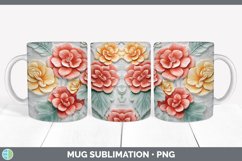 3D Begonia Flowers Mug Wrap | Sublimation Coffee Cup Designs Product Image 6