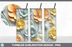 3D Buttercup Flowers Tumbler | 3D Tumbler Wrap Product Image 3