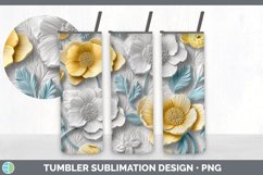 3D Buttercup Flowers Tumbler | 3D Tumbler Wrap Product Image 4