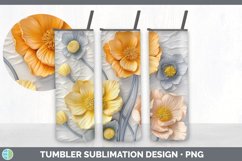 3D Buttercup Flowers Tumbler | 3D Tumbler Wrap Product Image 5