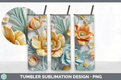 3D Buttercup Flowers Tumbler | 3D Tumbler Wrap Product Image 6