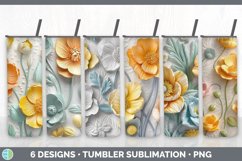 3D Flowers Tumbler Mega Sublimation Bundle Designs PNG Product Image 4