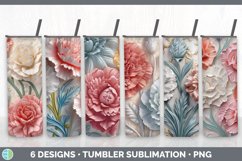 3D Flowers Tumbler Mega Sublimation Bundle Designs PNG Product Image 5