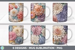 3D Flowers Mug Huge Sublimation Mega Bundle PNG Designs Product Image 5