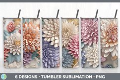 3D Flowers Tumbler Mega Sublimation Bundle Designs PNG Product Image 2