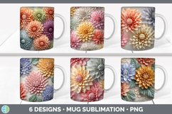 3D Flowers Mug Huge Sublimation Mega Bundle PNG Designs Product Image 17