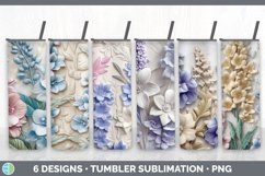 3D Flowers Tumbler Mega Sublimation Bundle Designs PNG Product Image 7
