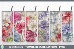 3D Flowers Tumbler Mega Sublimation Bundle Designs PNG Product Image 9