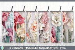 3D Flowers Tumbler Mega Sublimation Bundle Designs PNG Product Image 10