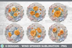 3D Marigold Flowers Wind Spinner | Sublimation Spinner Desig Product Image 2
