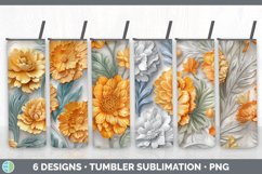 3D Flowers Tumbler Mega Sublimation Bundle Designs PNG Product Image 14