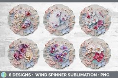 3D Orchid Flowers Wind Spinner | Sublimation Spinner Designs Product Image 2