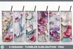 3D Flowers Tumbler Mega Sublimation Bundle Designs PNG Product Image 15