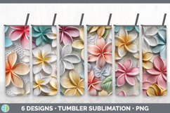 3D Flowers Tumbler Mega Sublimation Bundle Designs PNG Product Image 17