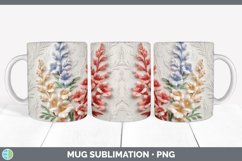 3D Snapdragon Flowers Mug Wrap | Sublimation Coffee Cup Desi Product Image 3