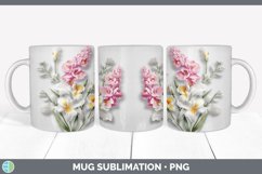 3D Snapdragon Flowers Mug Wrap | Sublimation Coffee Cup Desi Product Image 4