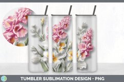 3D Snapdragon Flowers Tumbler | 3D Tumbler Wrap Product Image 4
