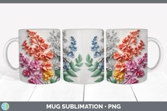 3D Snapdragon Flowers Mug Wrap | Sublimation Coffee Cup Desi Product Image 6