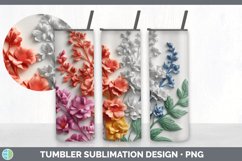 3D Snapdragon Flowers Tumbler | 3D Tumbler Wrap Product Image 6