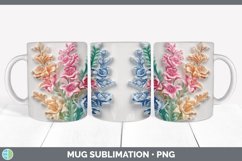 3D Snapdragon Flowers Mug Wrap | Sublimation Coffee Cup Desi Product Image 7