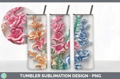 3D Snapdragon Flowers Tumbler | 3D Tumbler Wrap Product Image 7