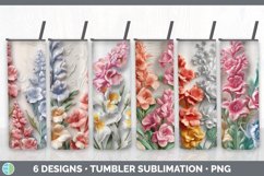 3D Flowers Tumbler Mega Sublimation Bundle Designs PNG Product Image 19