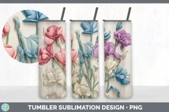 3D Sweet Pea Flowers Tumbler | 3D Tumbler Wrap Product Image 4