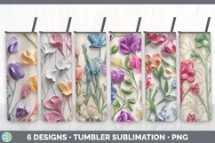 3D Flowers Tumbler Mega Sublimation Bundle Designs PNG Product Image 20