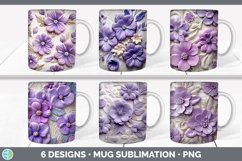 3D Flowers Mug Huge Sublimation Mega Bundle PNG Designs Product Image 16