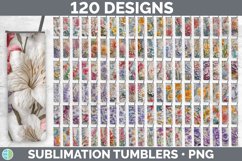 3D Flowers Tumbler Mega Sublimation Bundle Designs PNG Product Image 1