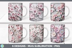 3D Flowers Mug Huge Sublimation Mega Bundle PNG Designs Product Image 6